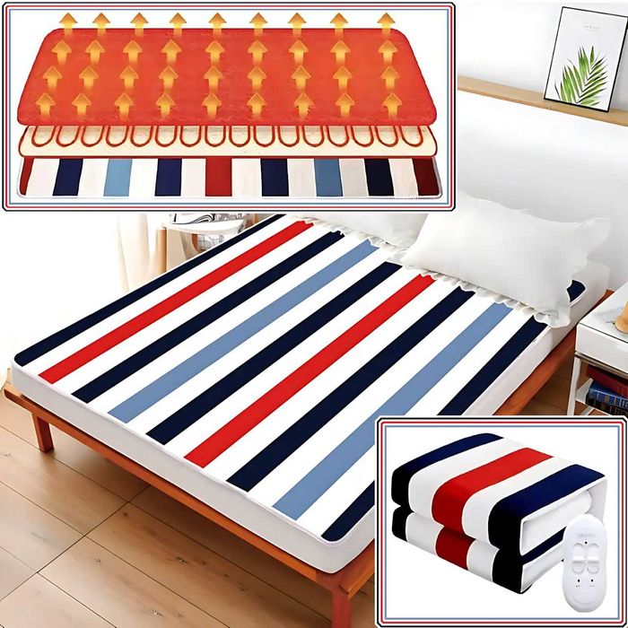 Электро простынь с 2-х зонным управлением обогревом 160х180см