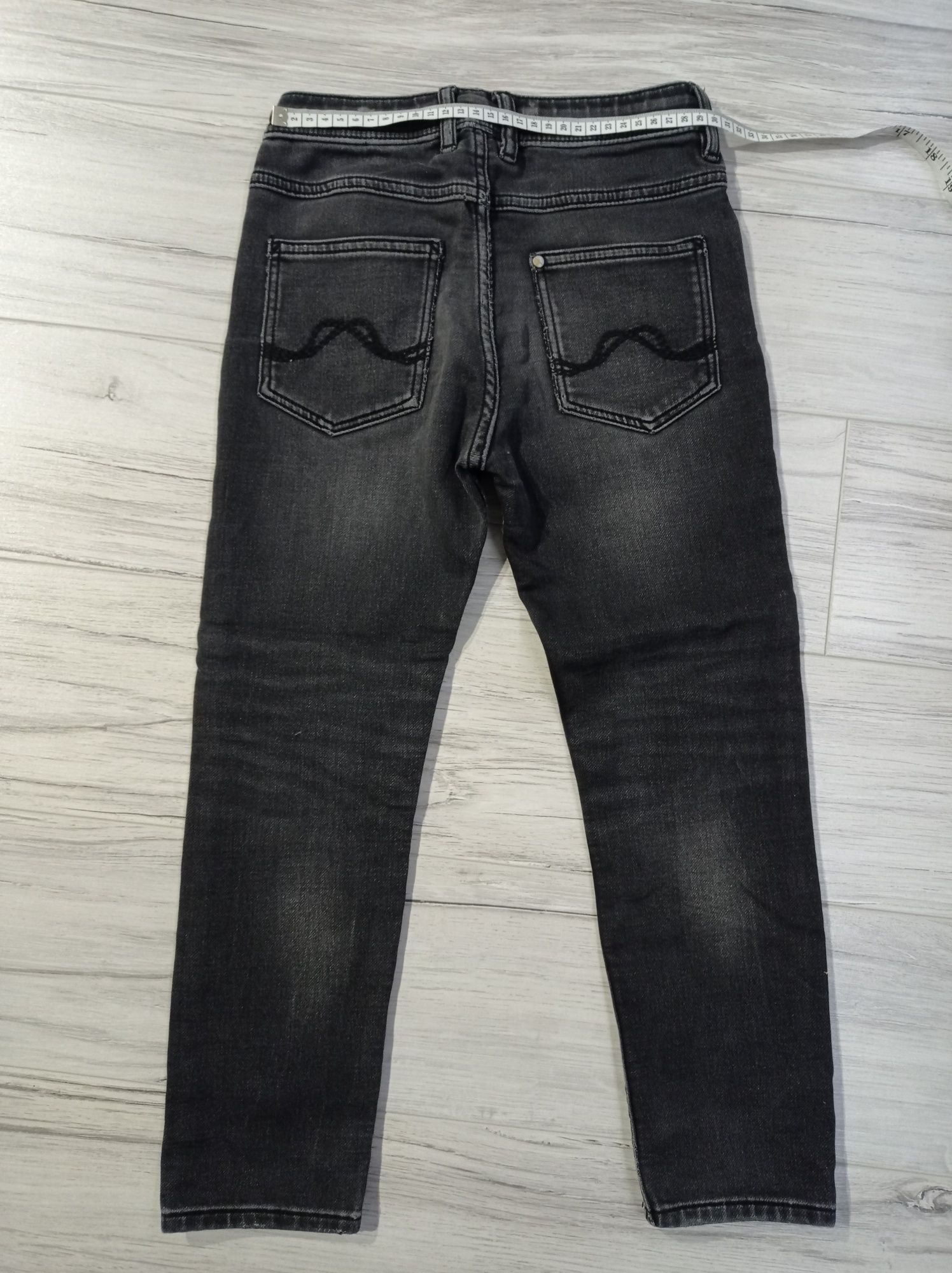 Super miękkie czarne spodnie jeansy, H&M, 122 cm, 6-7 lat