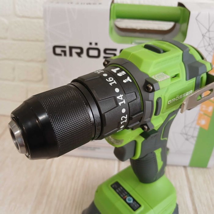 Акумуляторний ударний шуруповерт grosser gcd522t