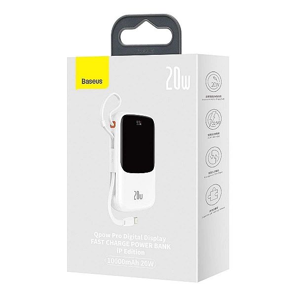 Baseus Qpow Digital Display powerbank z szybkim ładowaniem 10000mAh 20