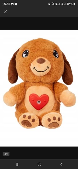 Pluszowy miś z projektorem hug to light