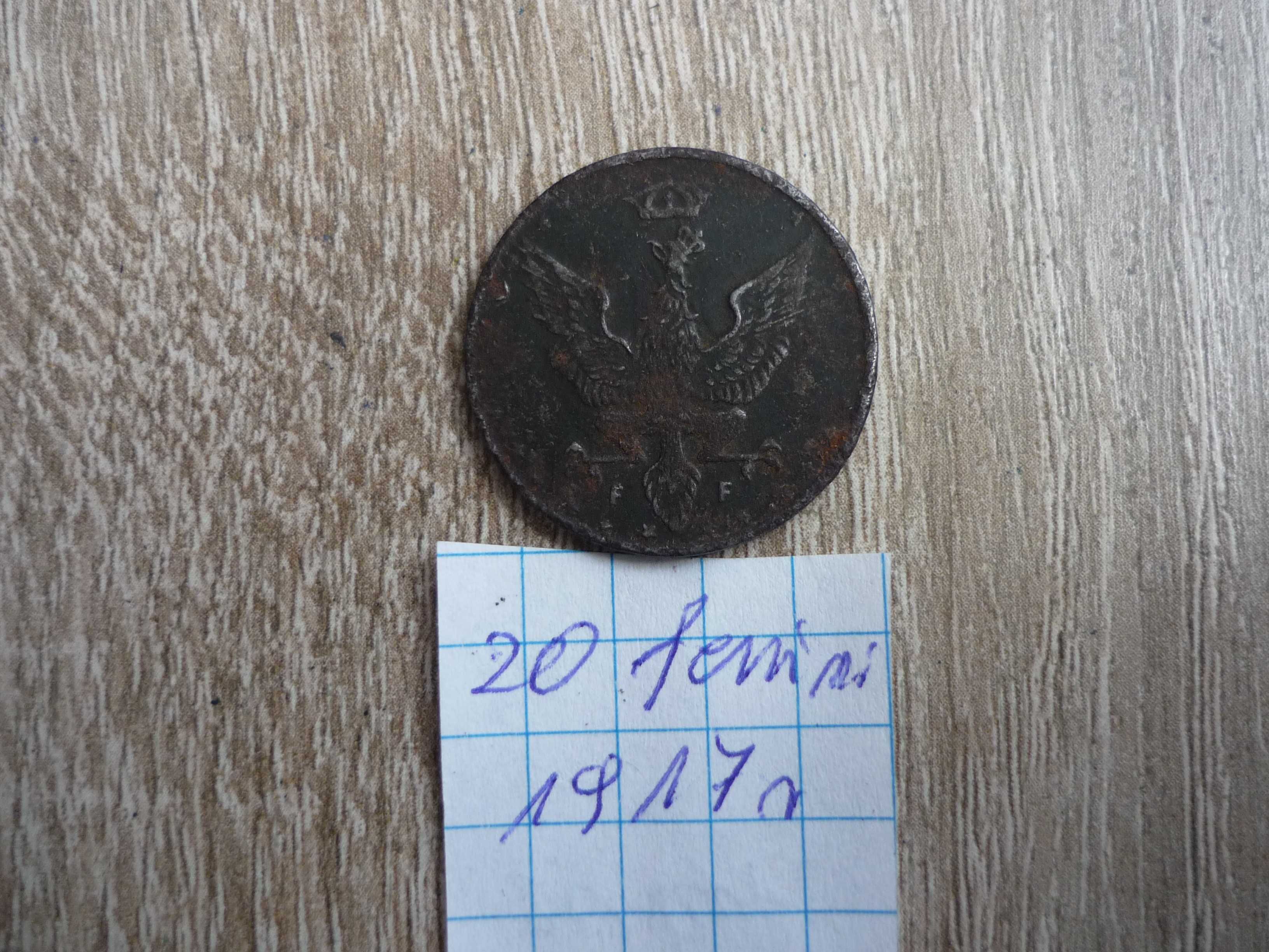 Moneta 20 fenigów 1917 r.
