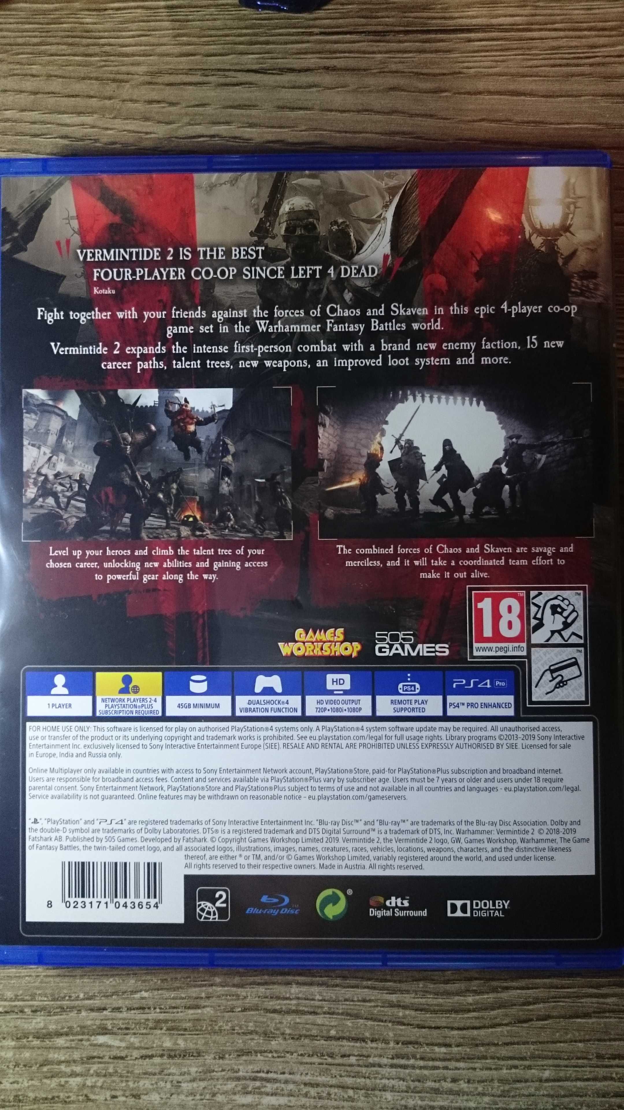 Warhammer Vermintide 2 PS4 Playstation 4 Wiedźmin skyrim dying light