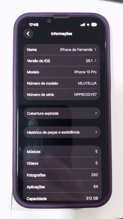 Iphone 13 pro 512gb garantia