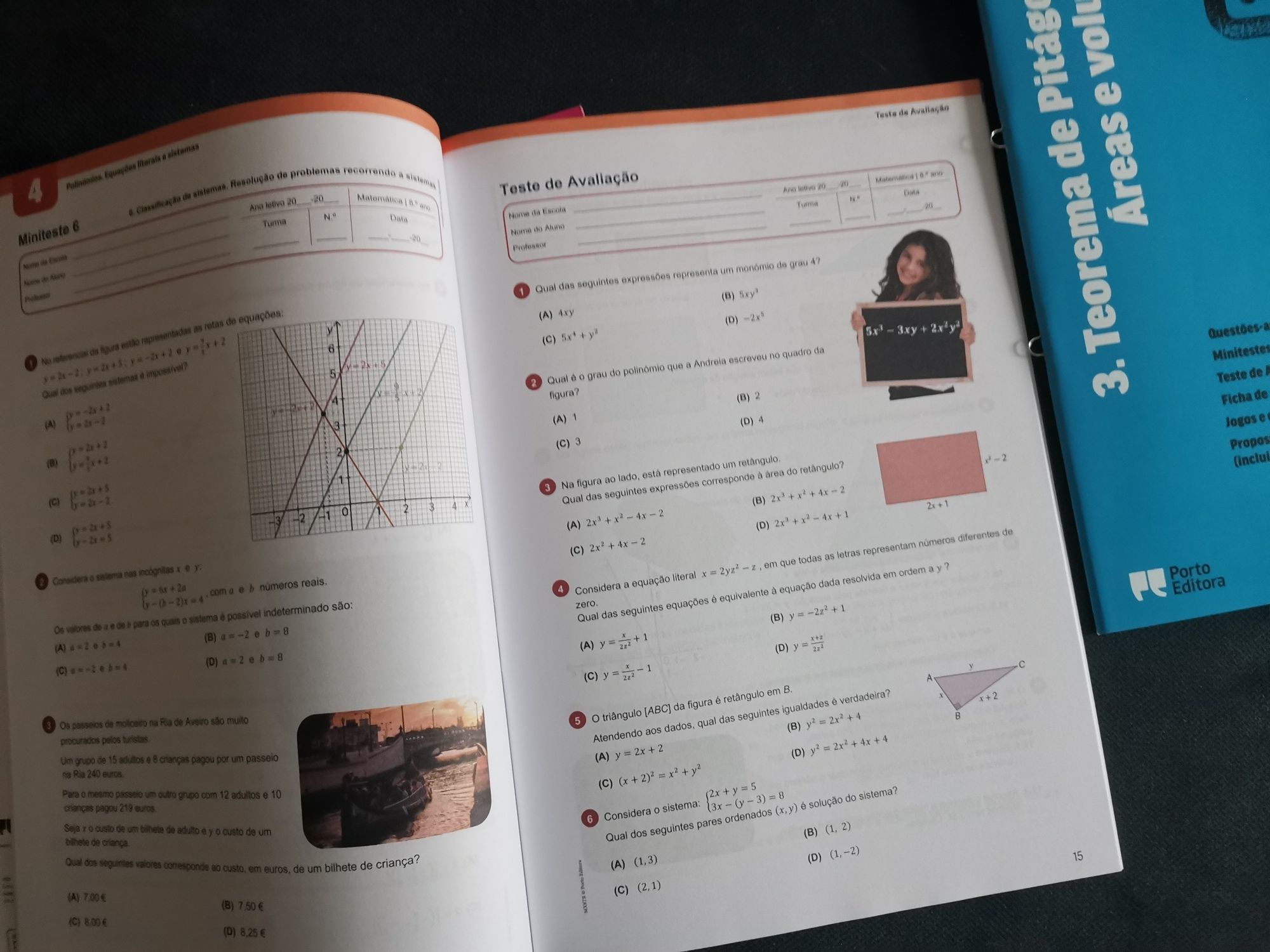Cadernos de apoio de matemática MX8