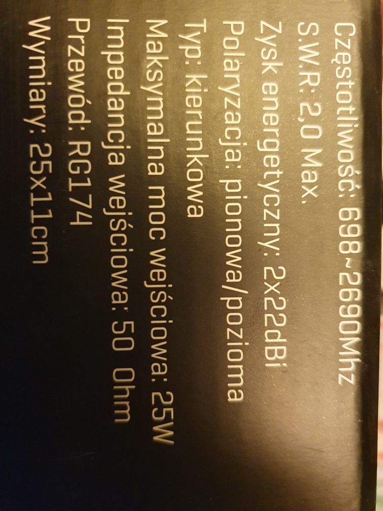 Antena zewnętrzna sygnał flex lte 5g do modemów