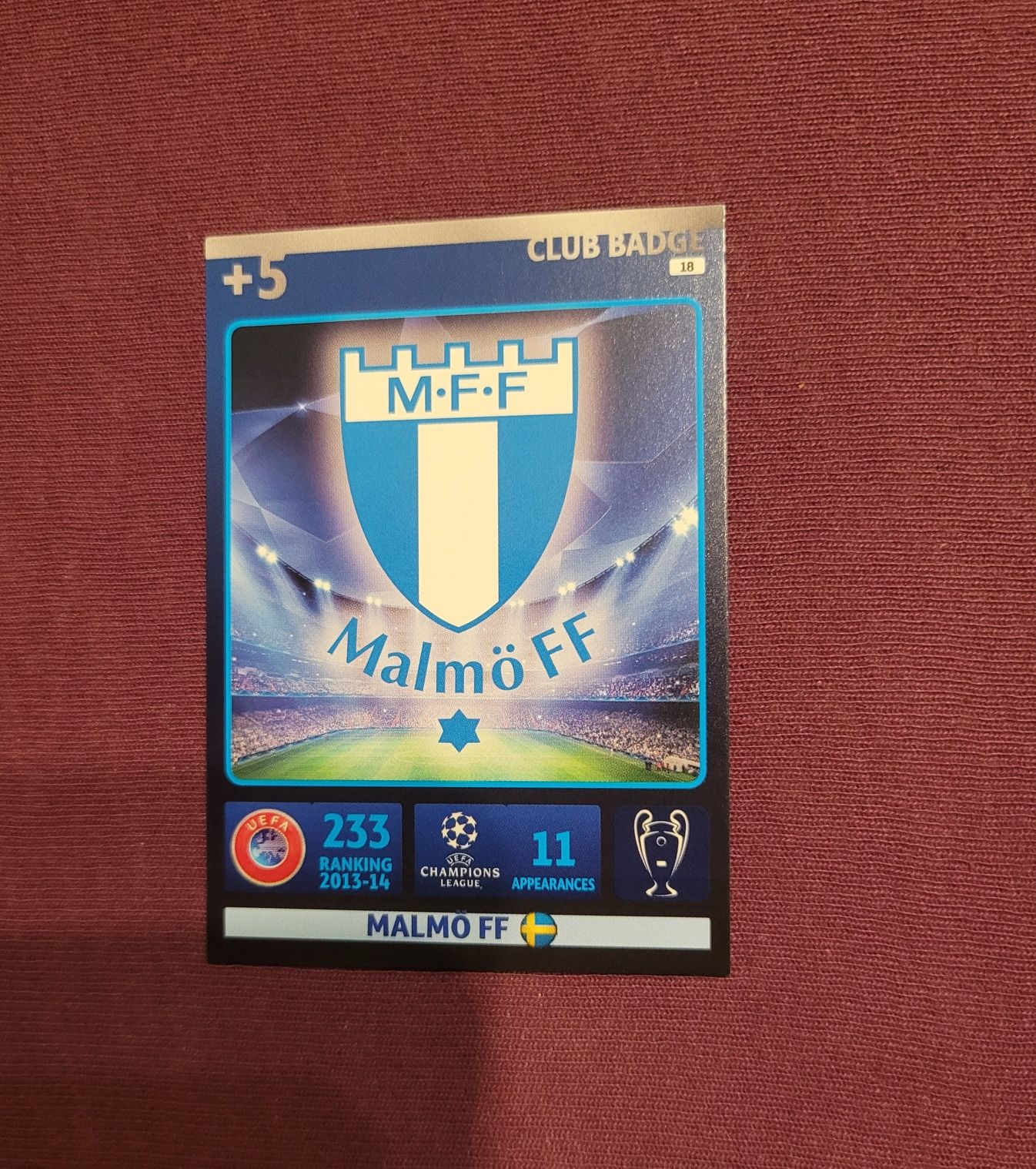 Karta Logo klubu Malmo FF UEFA Champions League 2014/15