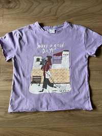 Zara t-shirt liliowy -140cm -10lat