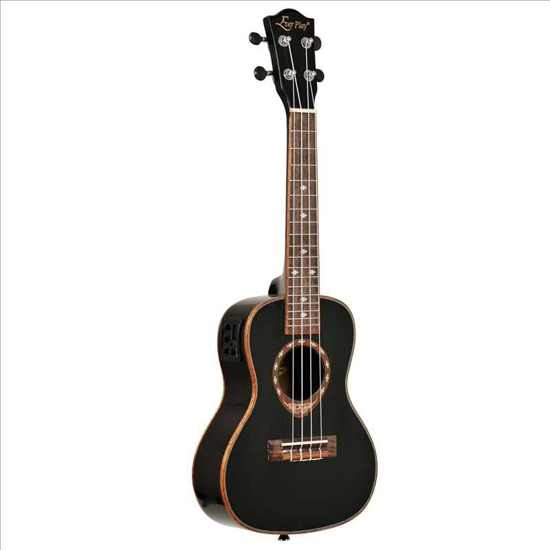 elektroakustyczne ukulele koncertowe Ever Play LA3-24 BK EQ