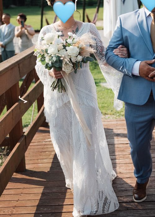 Suknia ślubna boho koronka Gala Frea
