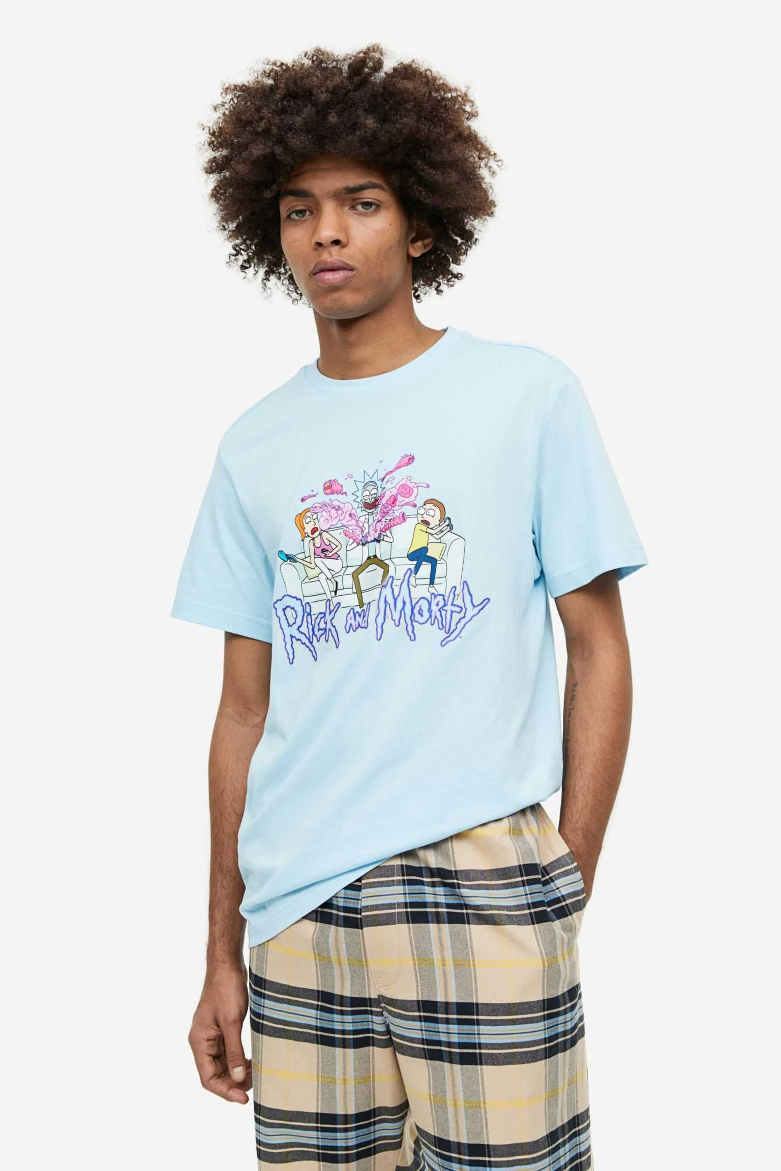 Оригінальна футболка H&M з принтом Rick and Morty. Рік і Морті.