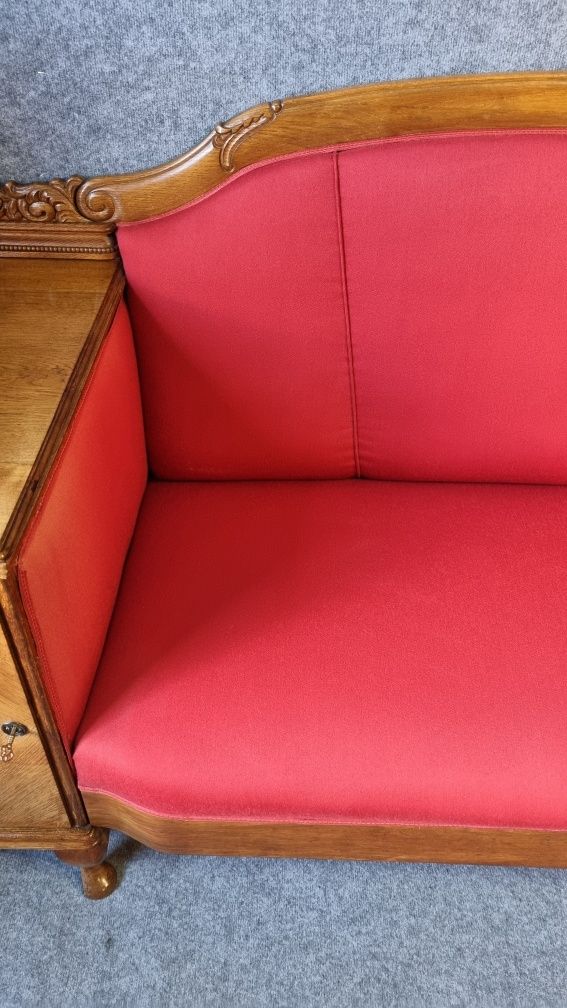Sofa XIX w. Z litego drewna Dębowego. Made in Denmark