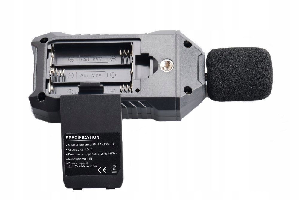 Sonometr Decybelomierz Miernik Natężenia Poziomu Dźwięku, Głośności