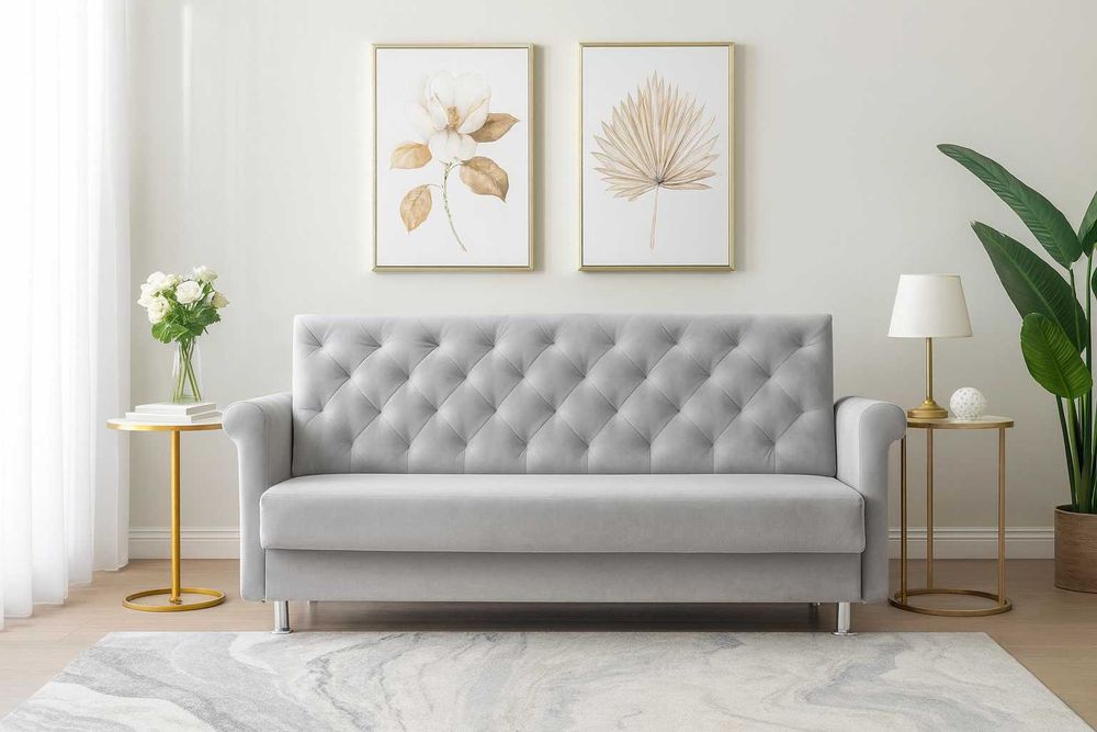 Wersalka Kanapa sofa z funkcją spania i pojemnik