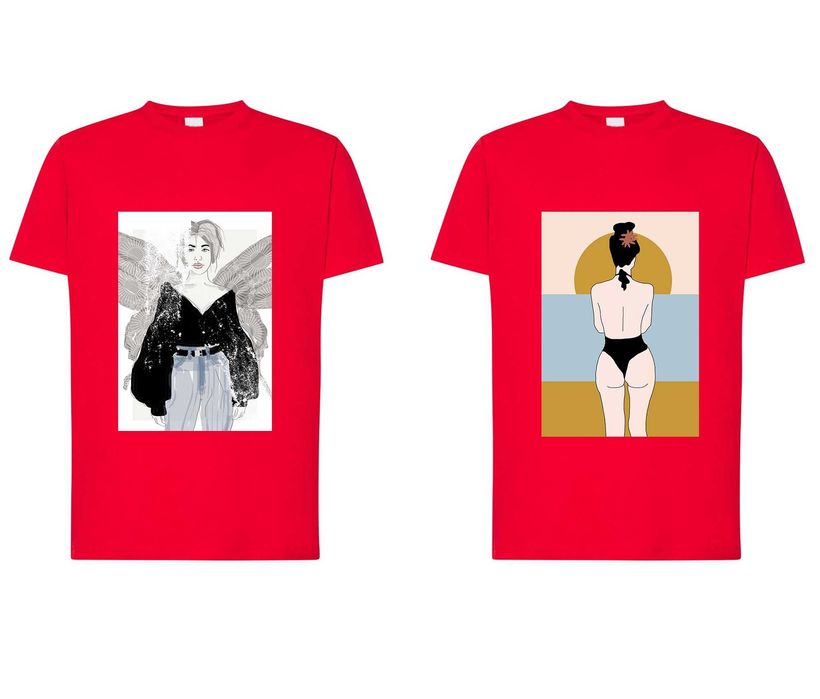 Koszulka czerwona L SPERSONALIZOWANA BLUZKA T-shirt z Twoim LOGO