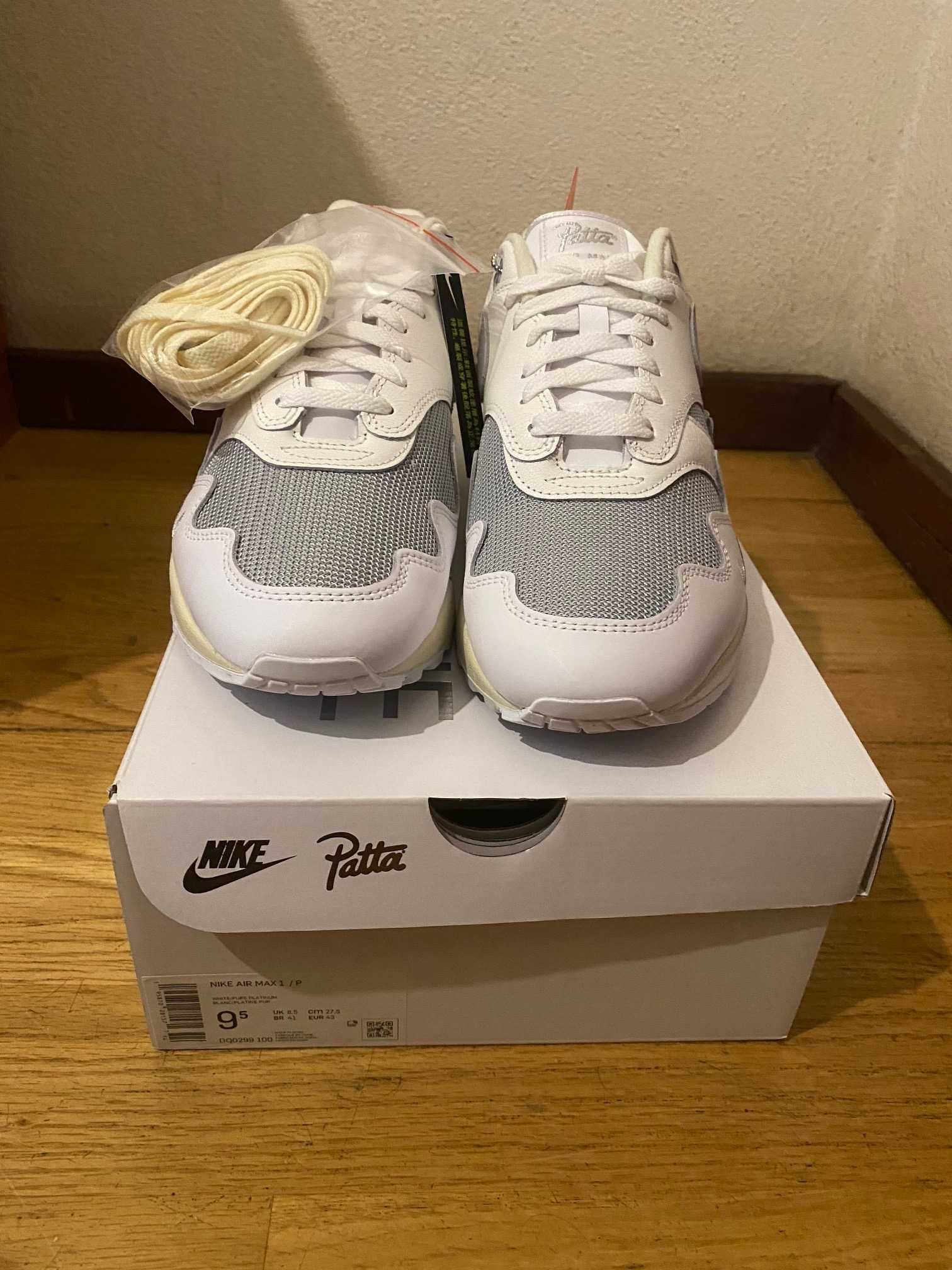 Nike Air Max 1 Patta Waves White 43EU 9,5 US