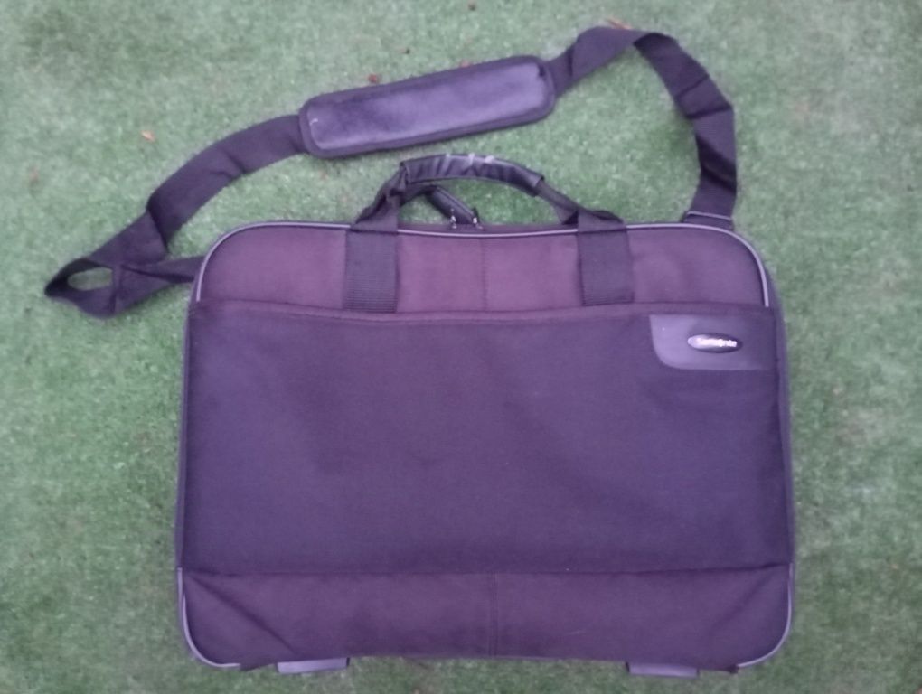 Samsonite Mała torba, czarna walizka, pilotka na kółkach