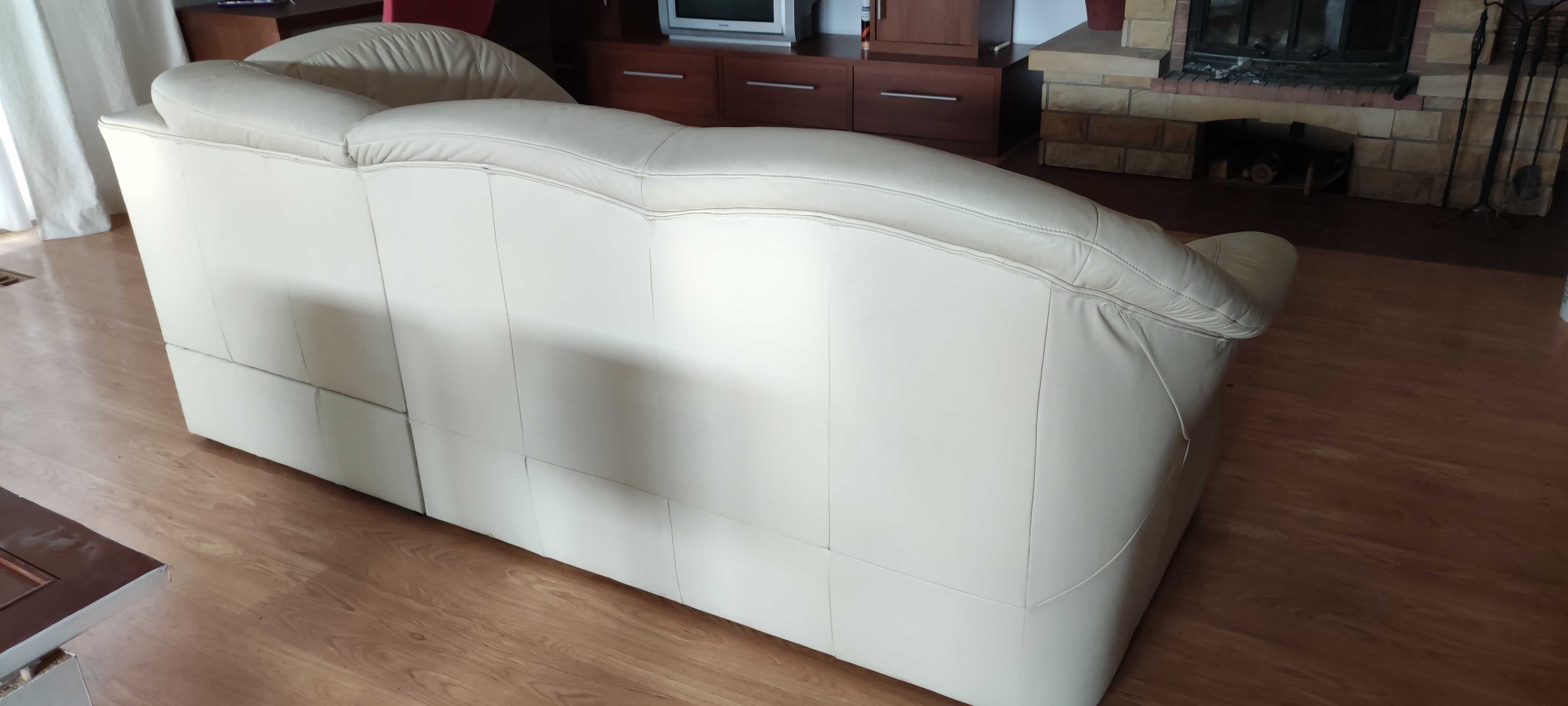 sofa skórzana rozkładana z funkcją spania