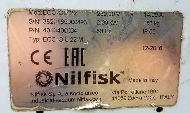 Odkurzacz przemysłowy do olejów i wiórów Nilfisk Grey ECO-OIL 22 M 16r