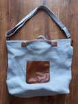 Torba damska shopper bag niebieska jeansowa A4