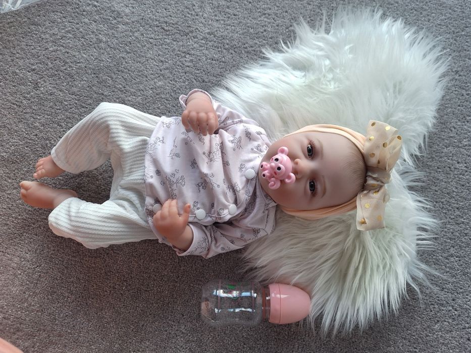 Lalka jak żywe dziecko reborn piękna NOWA duża 46cm , cala gumowa , br