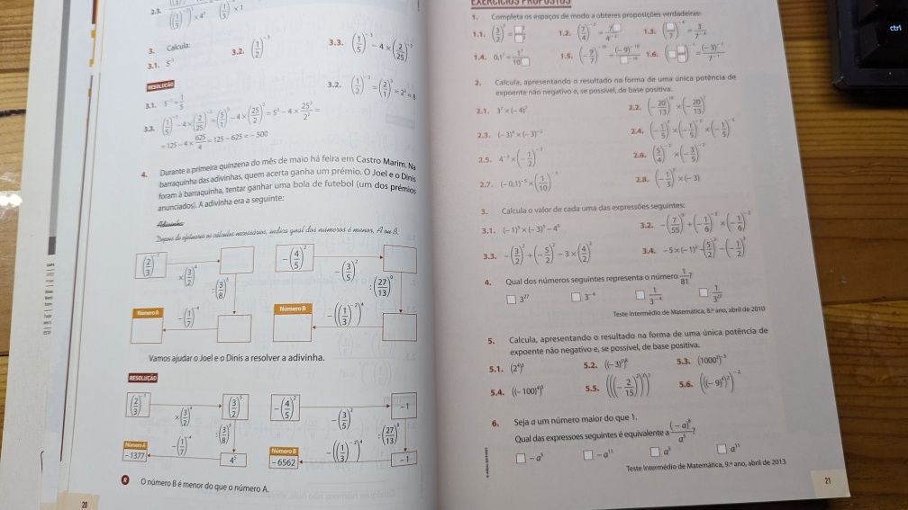 Livro preparação testes matemática 8ºano