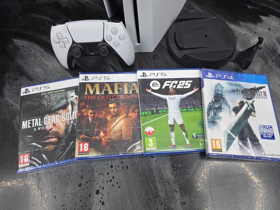 Konsola Playstation 5 PS5 z napędem 4 dobre gry Gwar 6m SKLEP ZAMIANA