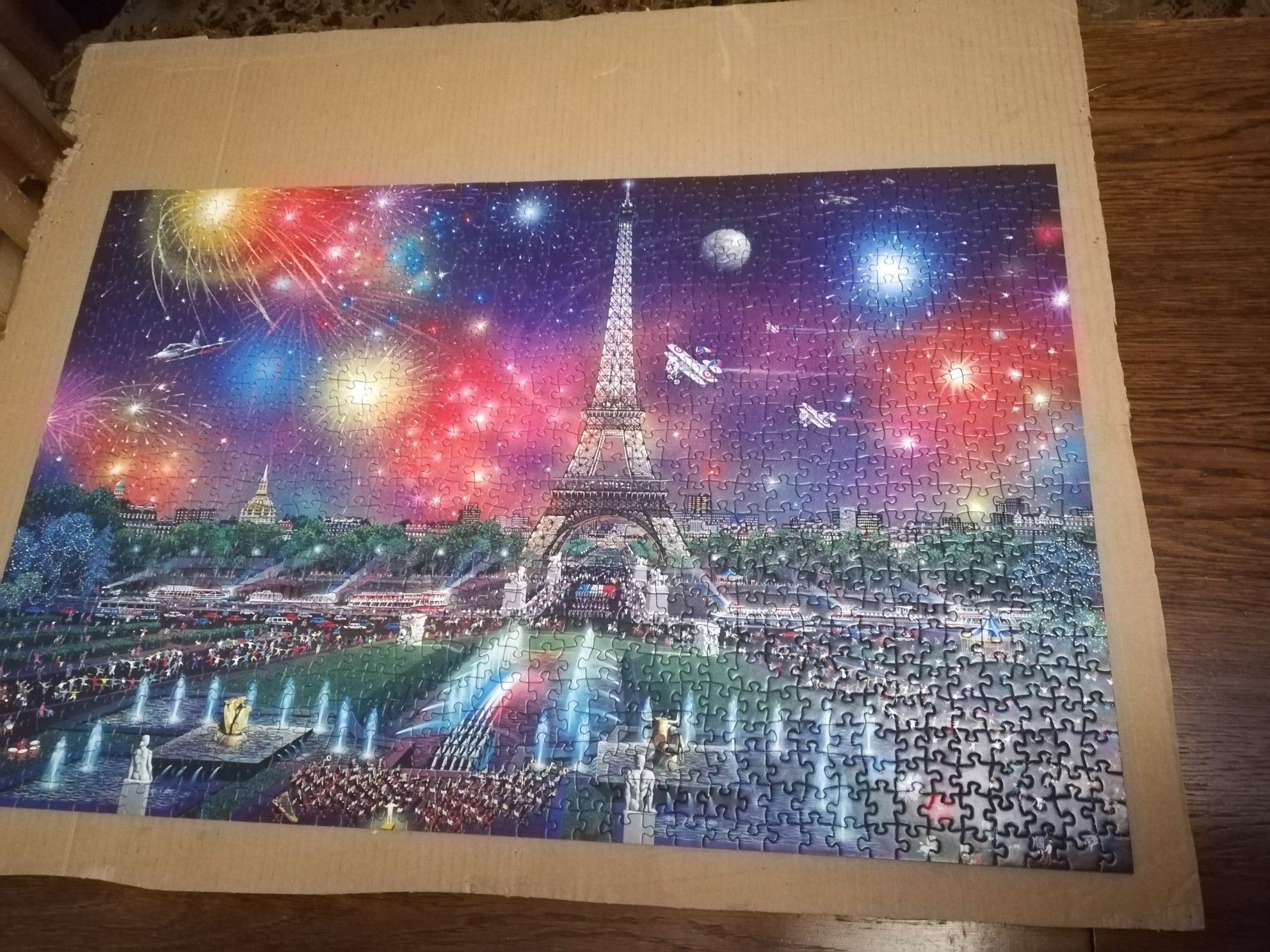 Puzzle 1000 el. Paryż z kryształkami Swarovskiego
