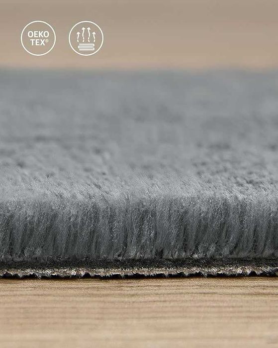 Dywan miękki antypoślizgowy 120 x 170 cm jasnoszary