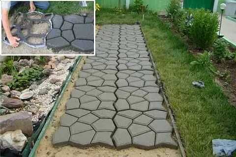 KOCIE ŁBY 40x40x4cm forma do betonu kostki brukowej kamień wielorazowa