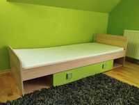 Łóżko 180x80 z szufladą materacem i stelażem pod materac zielone