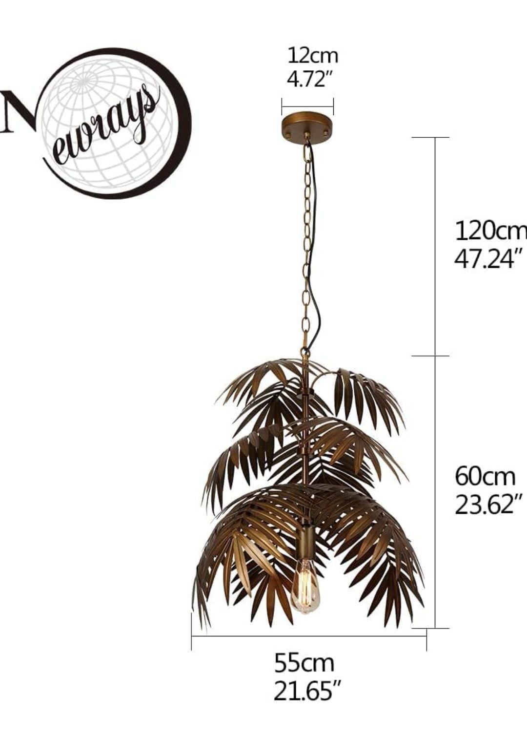 Liście kokosa - duża lampa z ekspozycji