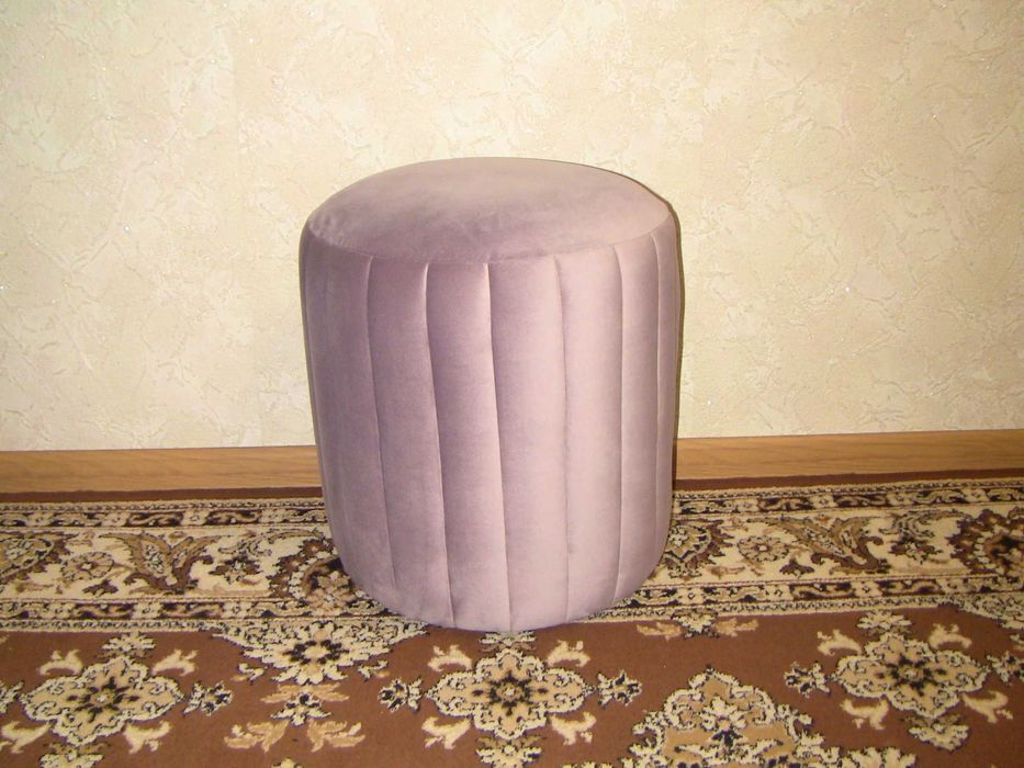 Пуф мягкий круглый велюровый