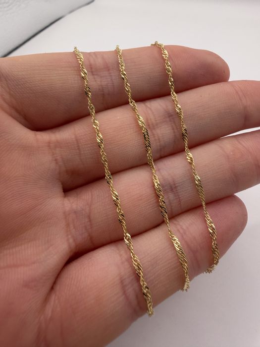 Złoty łańcuszek  singapur próby 585 Białystok