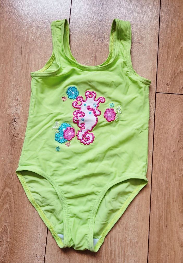 Strój jednoczęściowy neon Primark roz 6-7 lat 110-116 cm