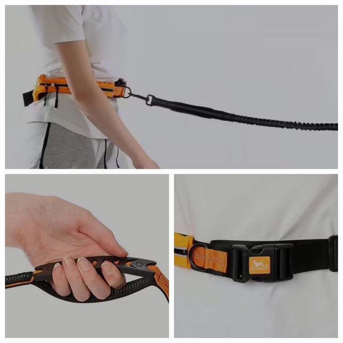 Barkswell амортизац. повідець для собак з кріпленням на пояс господаря