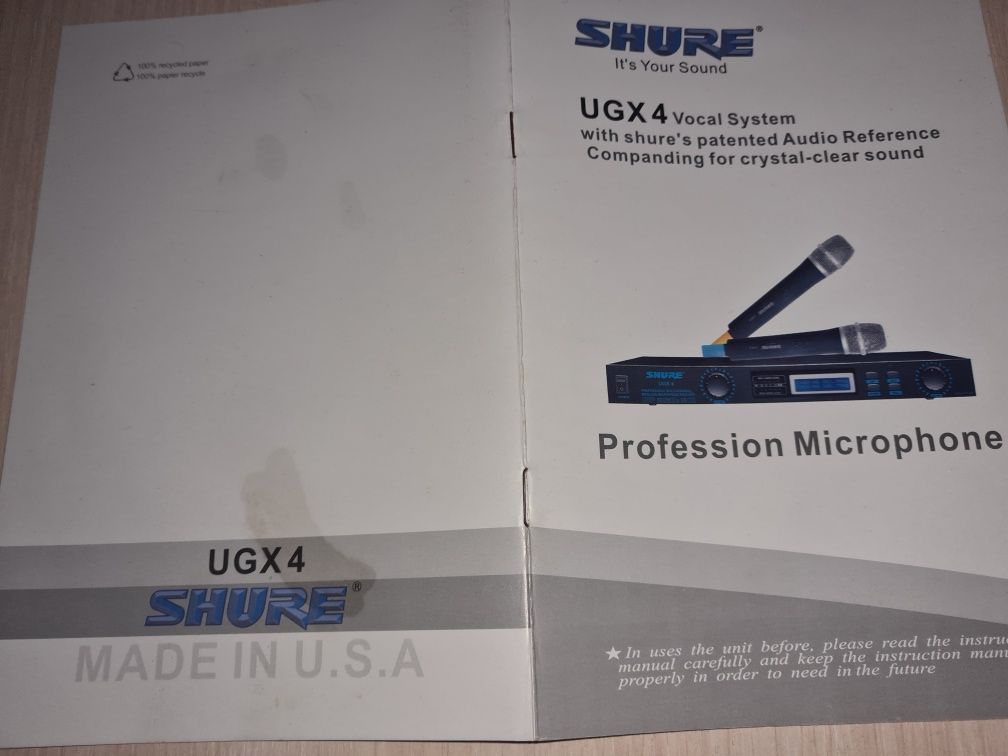 Продам две радиомикрофонные системы SHURE UGX-4 (рассинхрон)