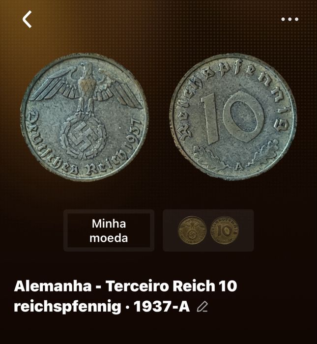 Moedas Alemãs do terceiro Reich