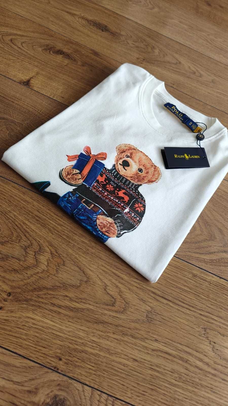 Koszulka męska Ralph Lauren polo Bear ecru jasna nowa XXL