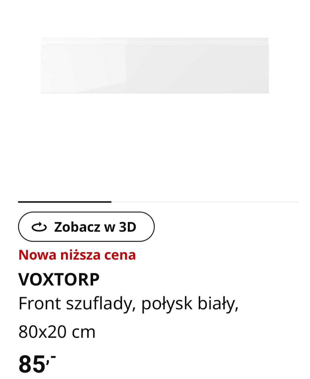 Voxtrop front szuflady 80x20