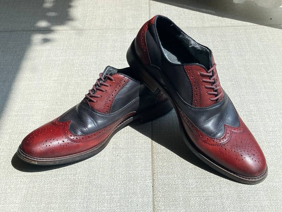 Чоловічі шкіряні туфлі ALDO двоколірні