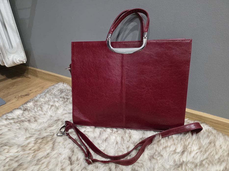 Aktówka damska skóry naturalnej