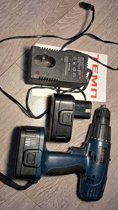 Дрель Шуруповерт Аккумуляторный ТЕМП ДА-18-2 Зарядное устройство