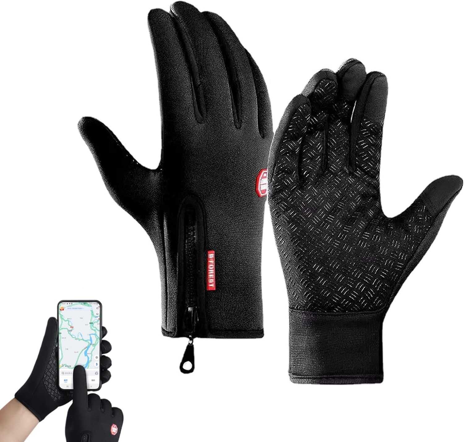 Nowe zimowe rękawiczki na rower / ocieplane / wodoodporne !L!