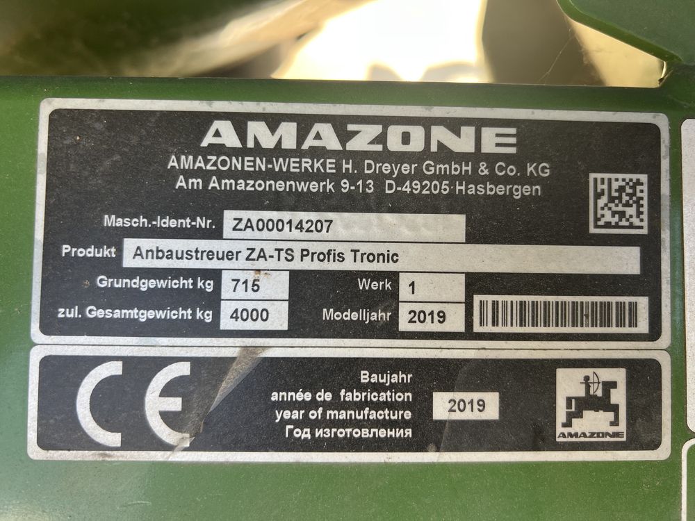 Rozsiewacz AMAZONE ZA-TS 3200 Profis Tronic