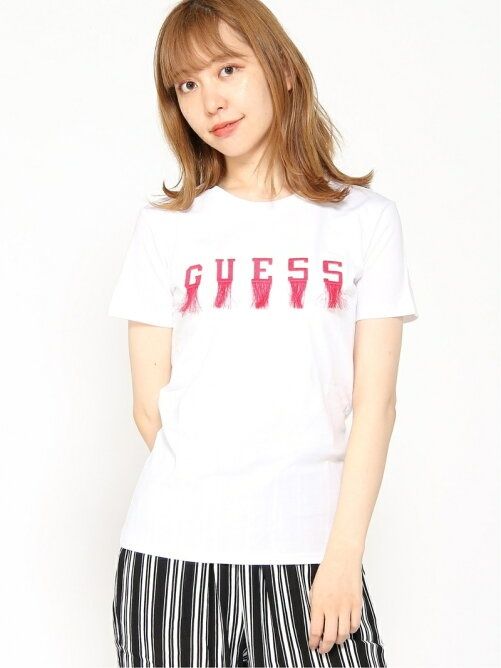 Nowy oryginalny biały T-shirt damski Guess XS