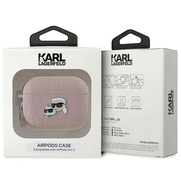 Etui Karl Lagerfeld Monogram Karl & Choupette Head na AirPods Pro 2 -