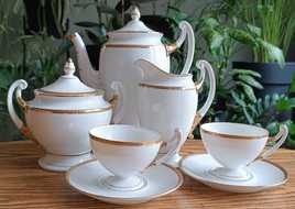 Porcelanowy zestaw dla dwojga- J. Schneider & Co, Bohemia.