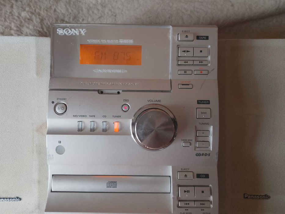 miniWieża Sony CMT-CP1 z kolumnami Panasonic sb-pm25 wieża