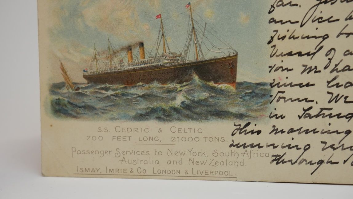 RMS Celtic White Star Line Cunard pocztówka Titanic widokówka statek